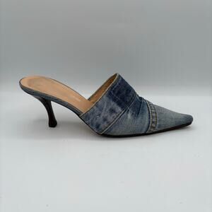 L’autre Chose Denim Kitten Heels Y2K in size 6